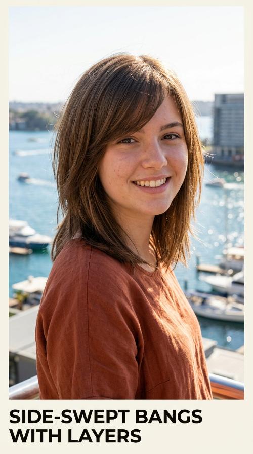 Side-Swept Bangs with Layers