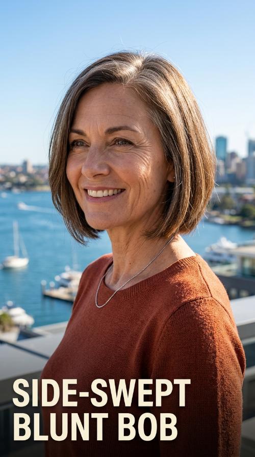 Side-Swept Blunt Bob