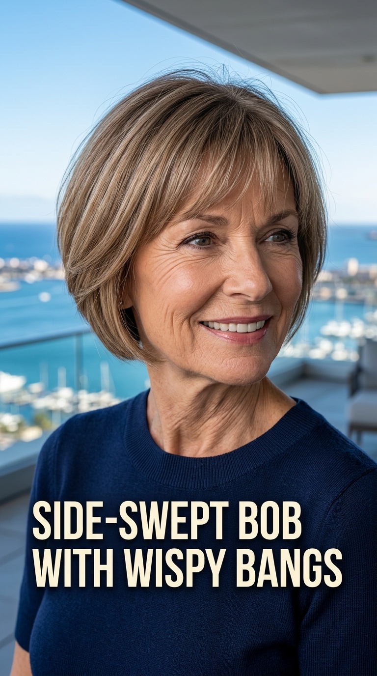 Side-Swept Bob with Wispy Bangs