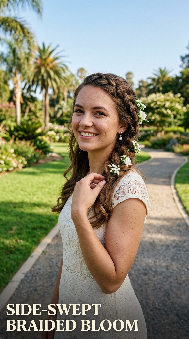 Side-Swept Braided Bloom