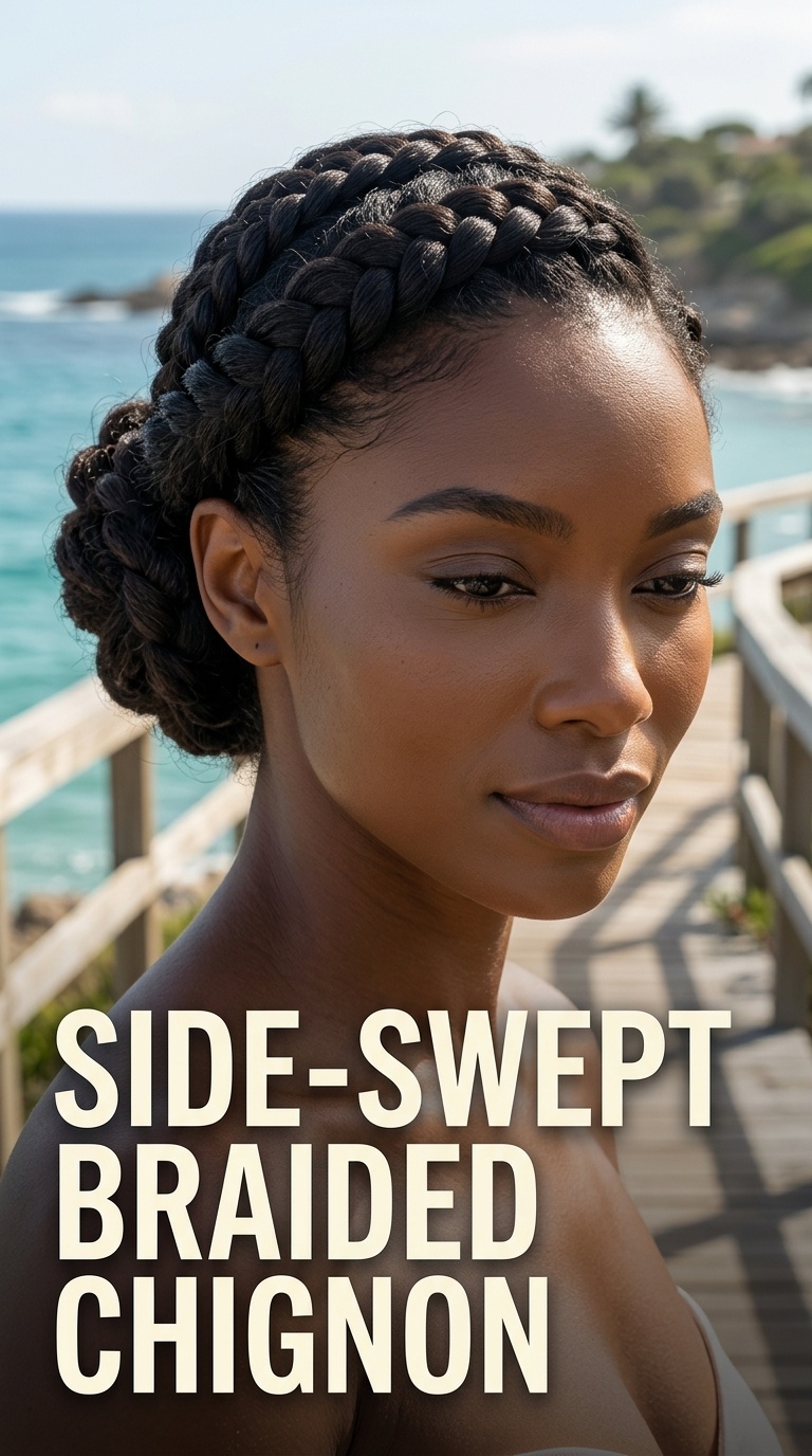 Side-Swept Braided Chignon