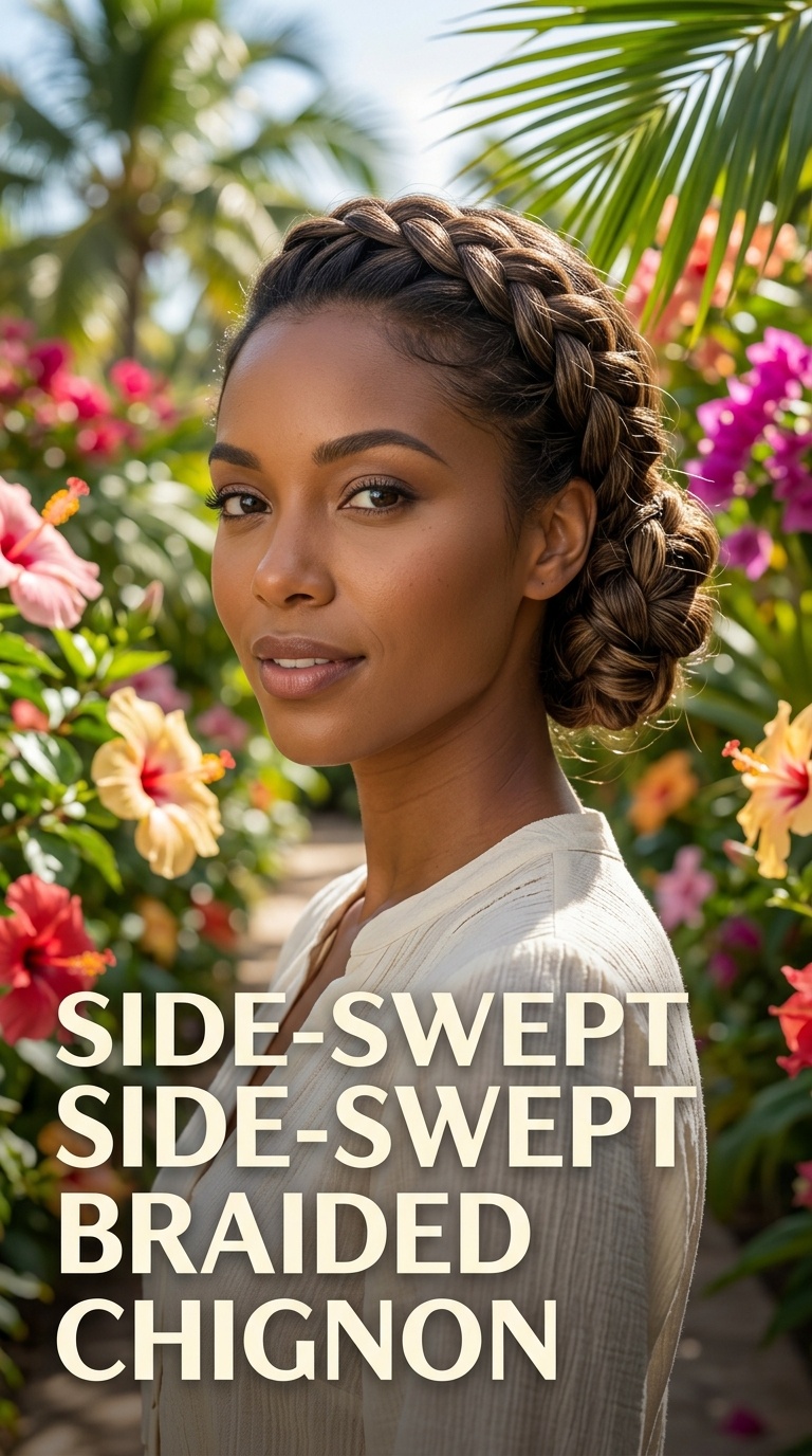 Side-Swept Braided Chignon