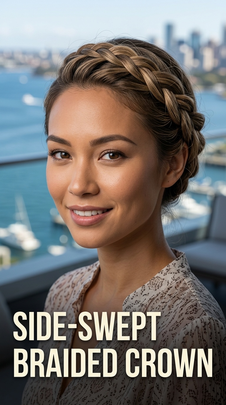 Side-Swept Braided Crown
