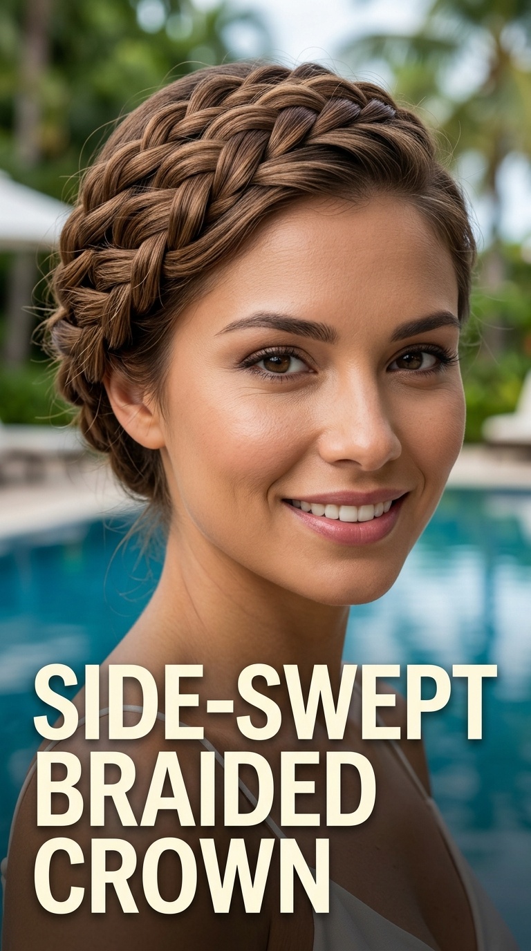 Side-Swept Braided Crown