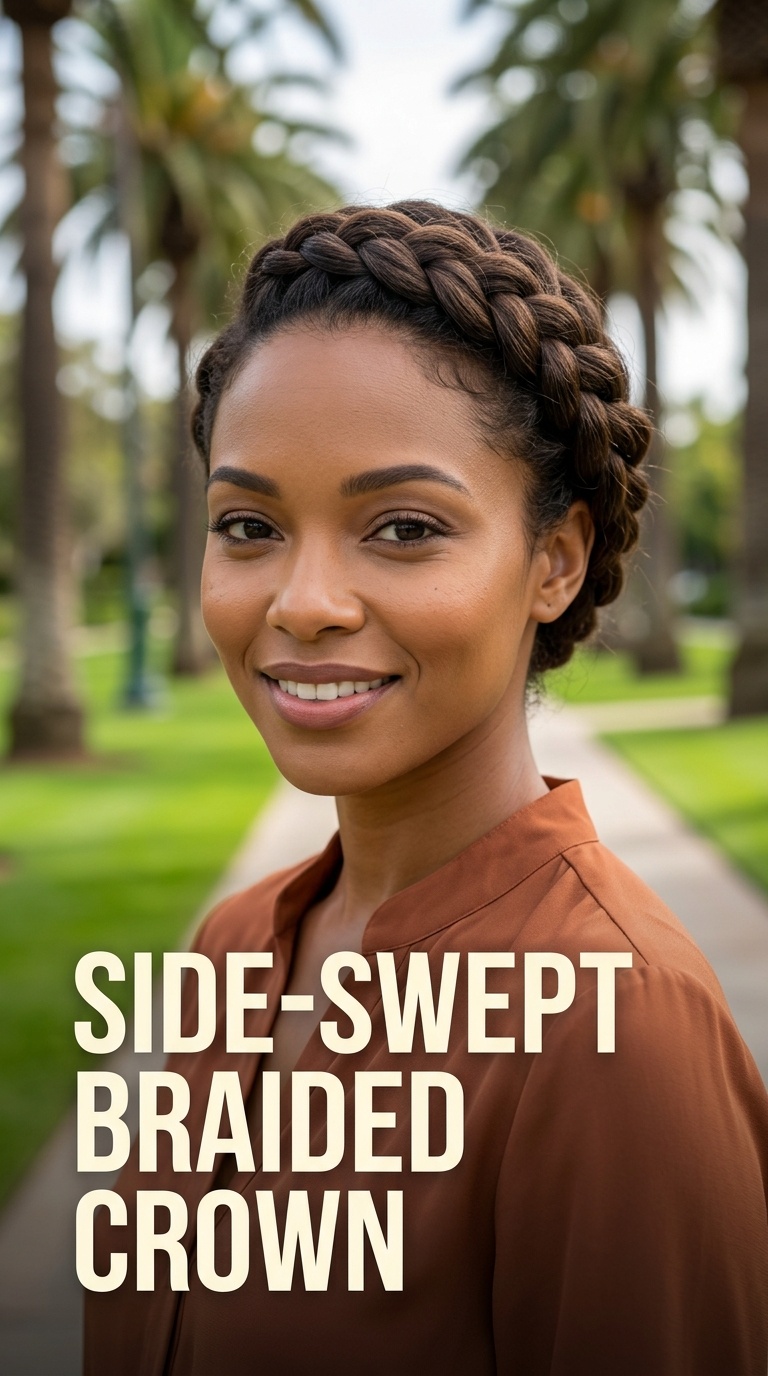 Side-Swept Braided Crown