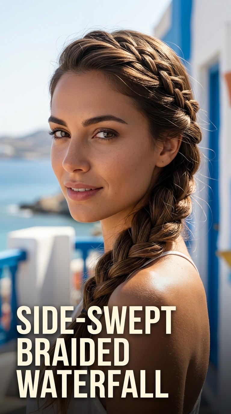 Side-Swept Braided Waterfall
