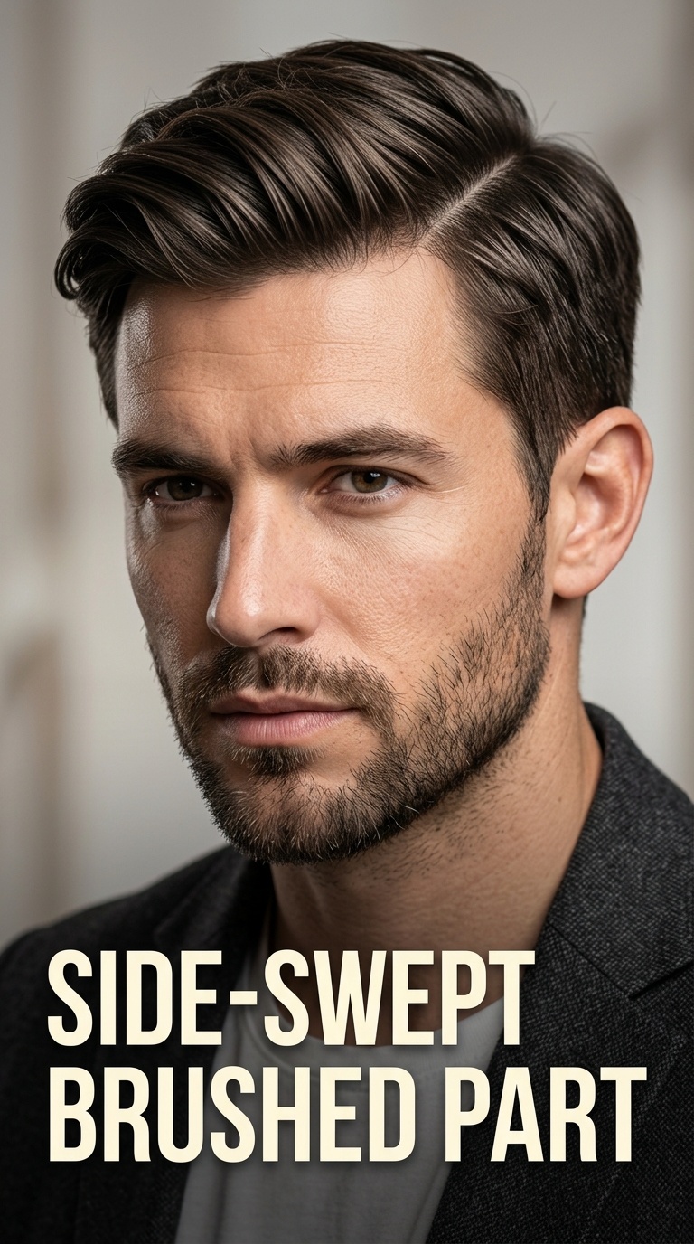 Side-Swept Brushed Part