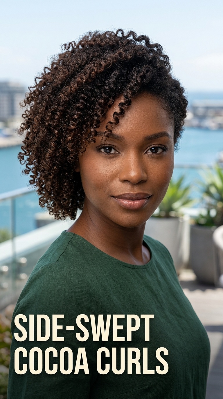 Side-Swept Cocoa Curls