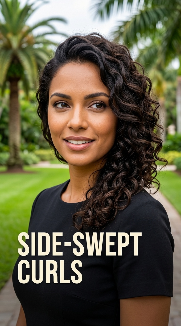 Side-Swept Curls