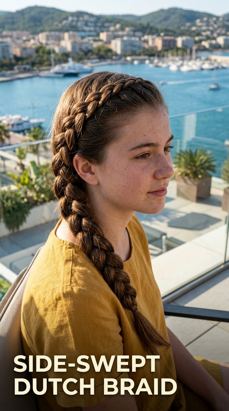 Side-Swept Dutch Braid