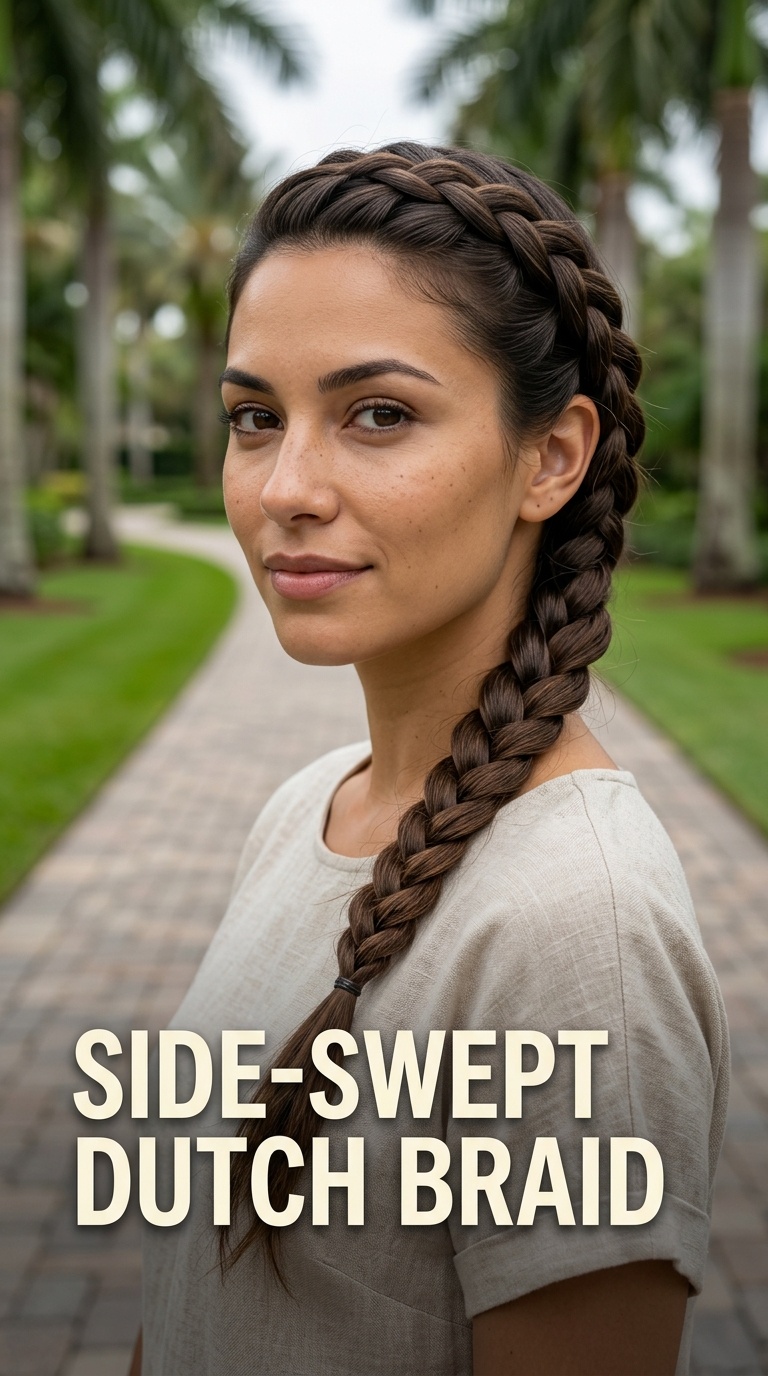 Side-Swept Dutch Braid