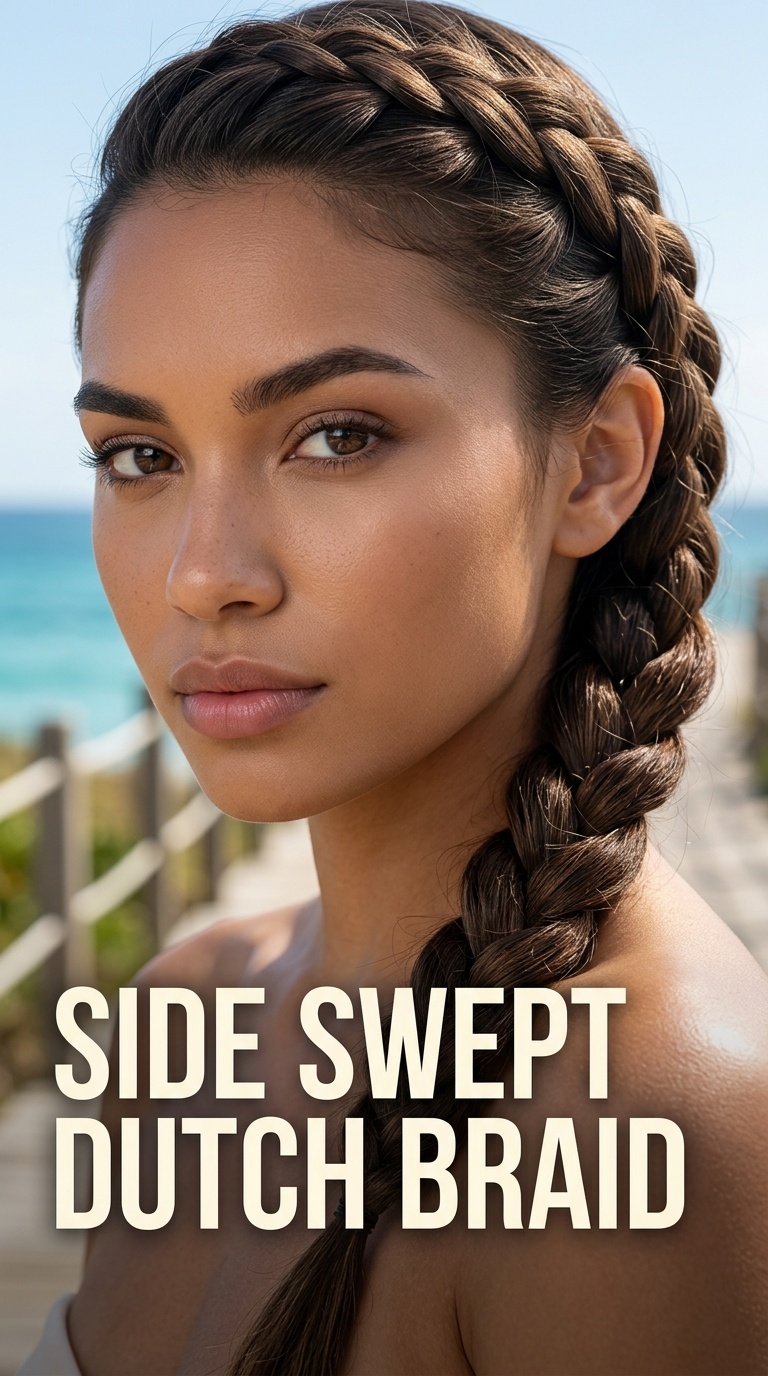 Side Swept Dutch Braid