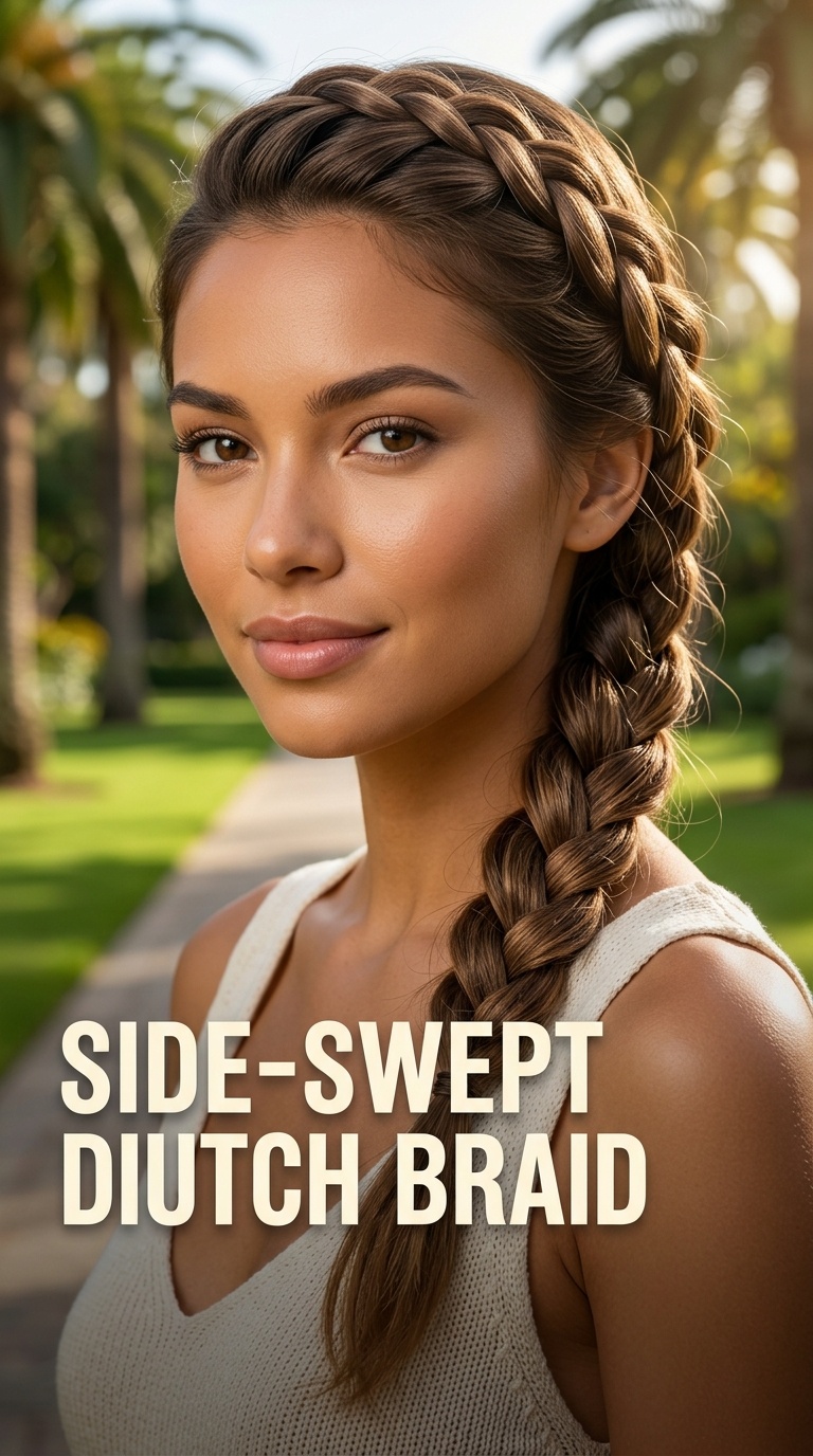 Side-Swept Dutch Braid