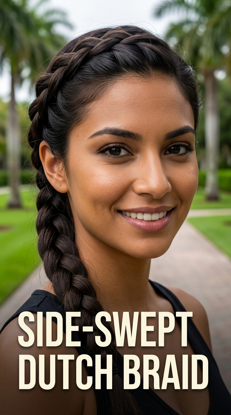 Side-Swept Dutch Braid