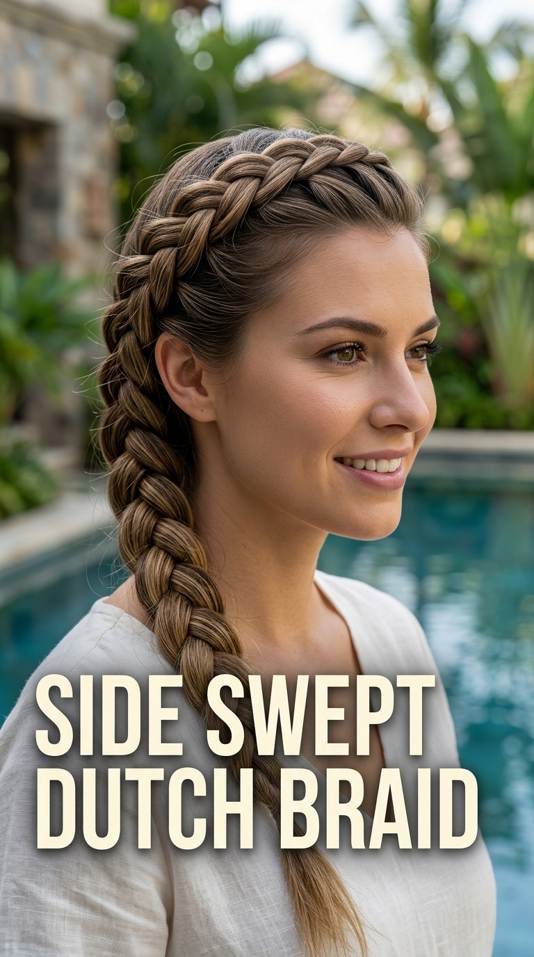 Side Swept Dutch Braid