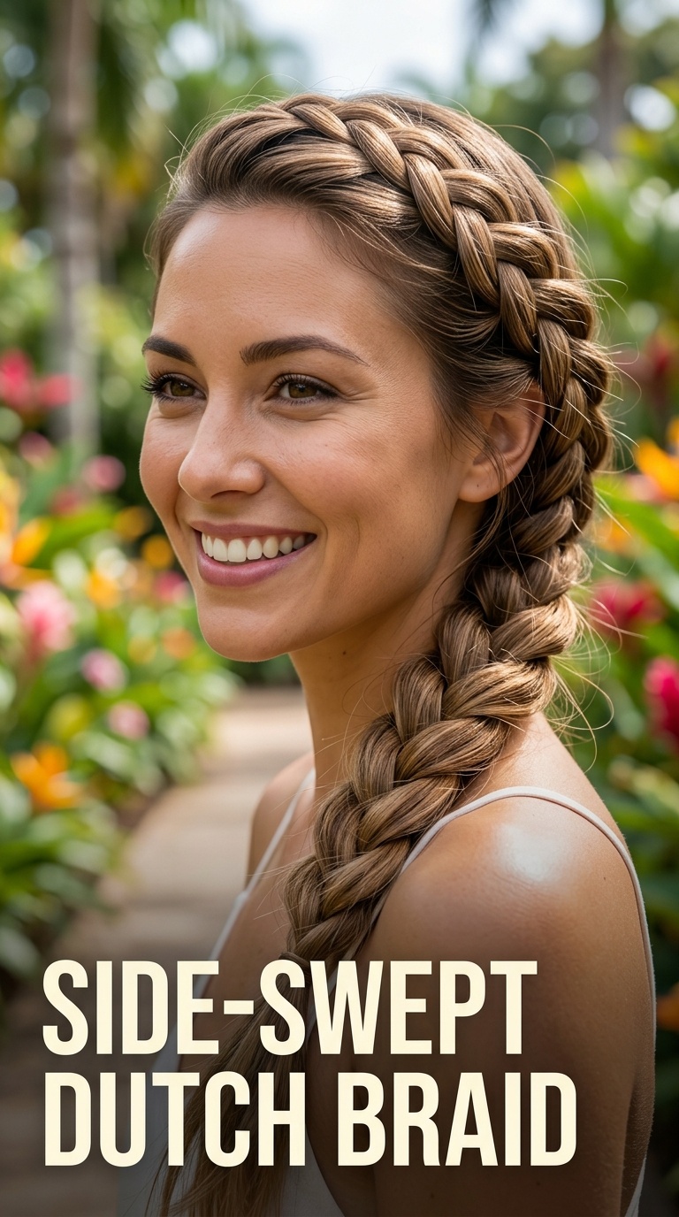 Side-Swept Dutch Braid
