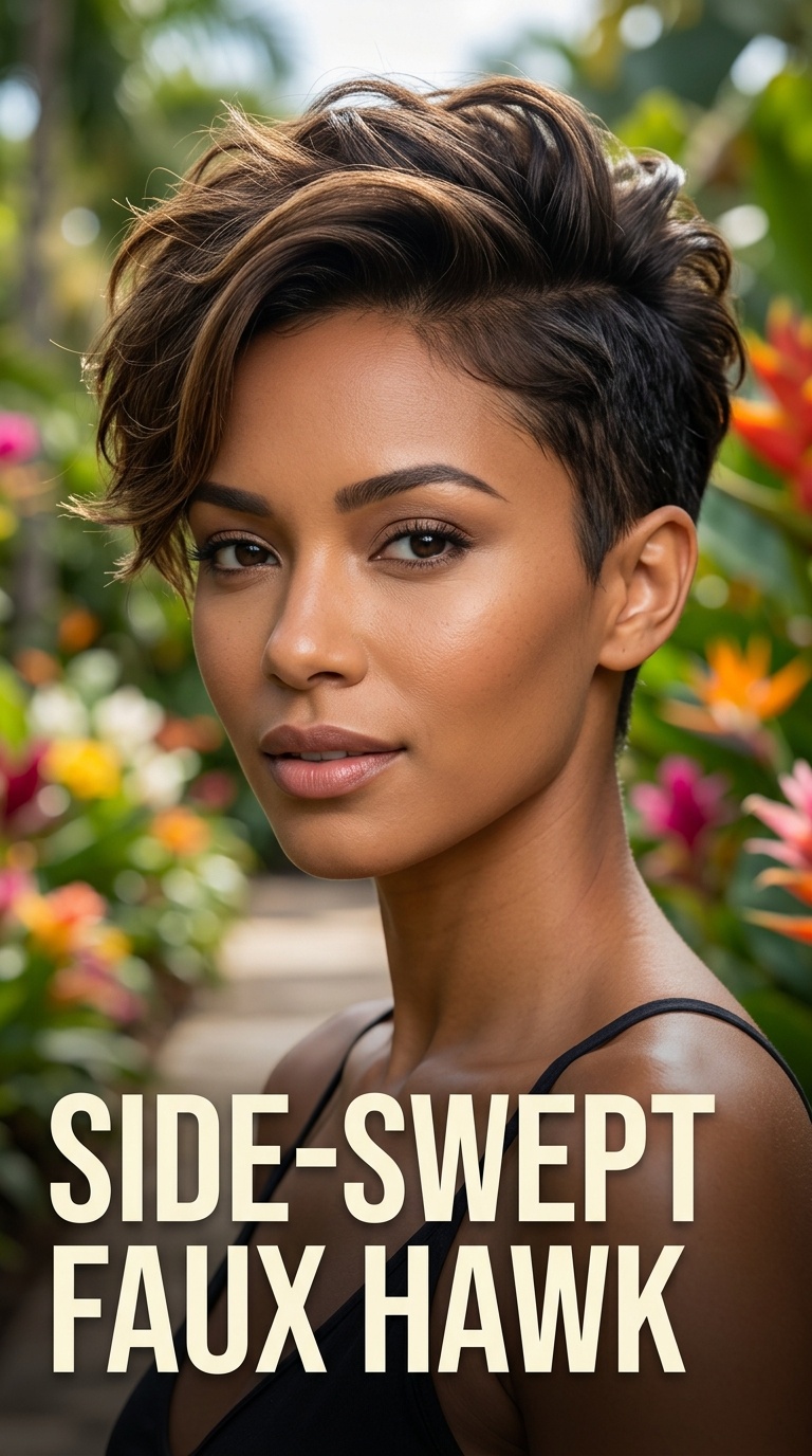 Side-Swept Faux Hawk