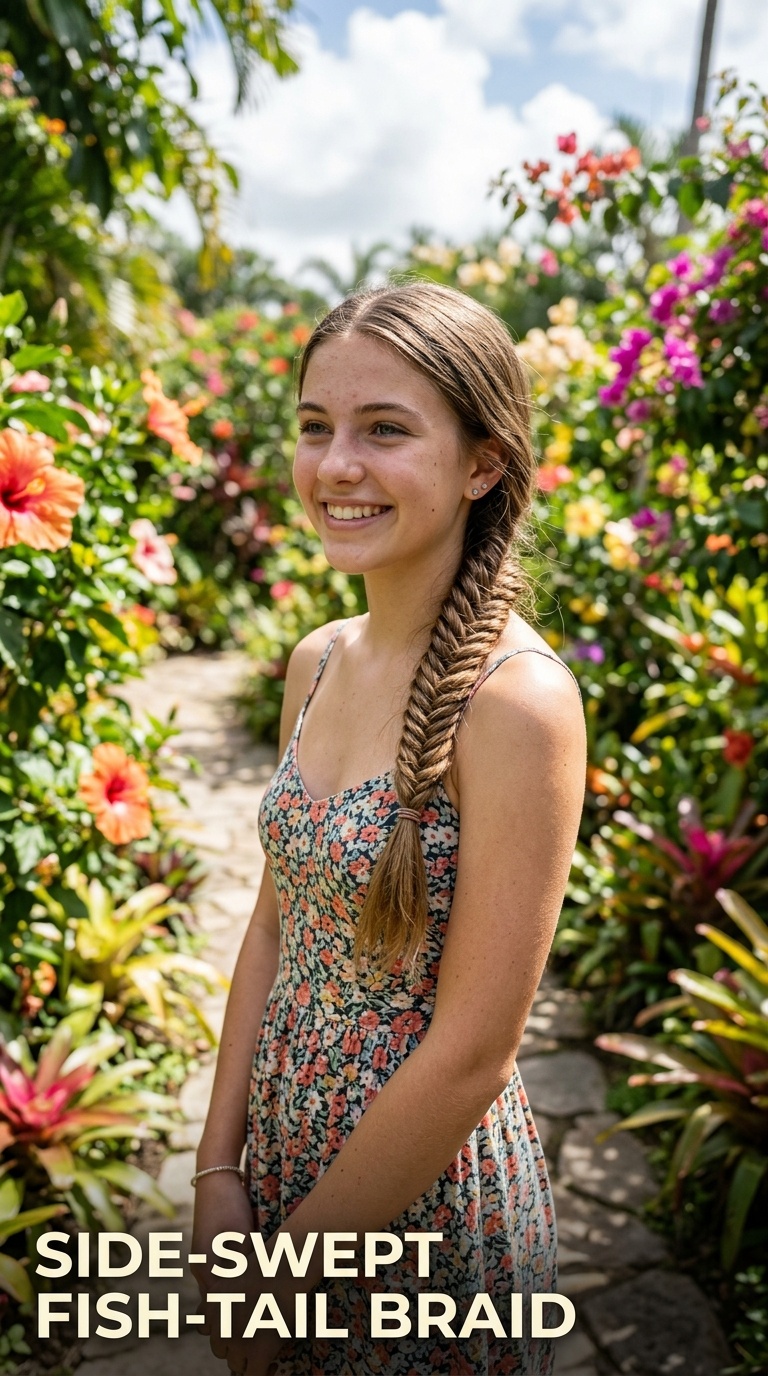 Side-Swept Fish-Tail Braid