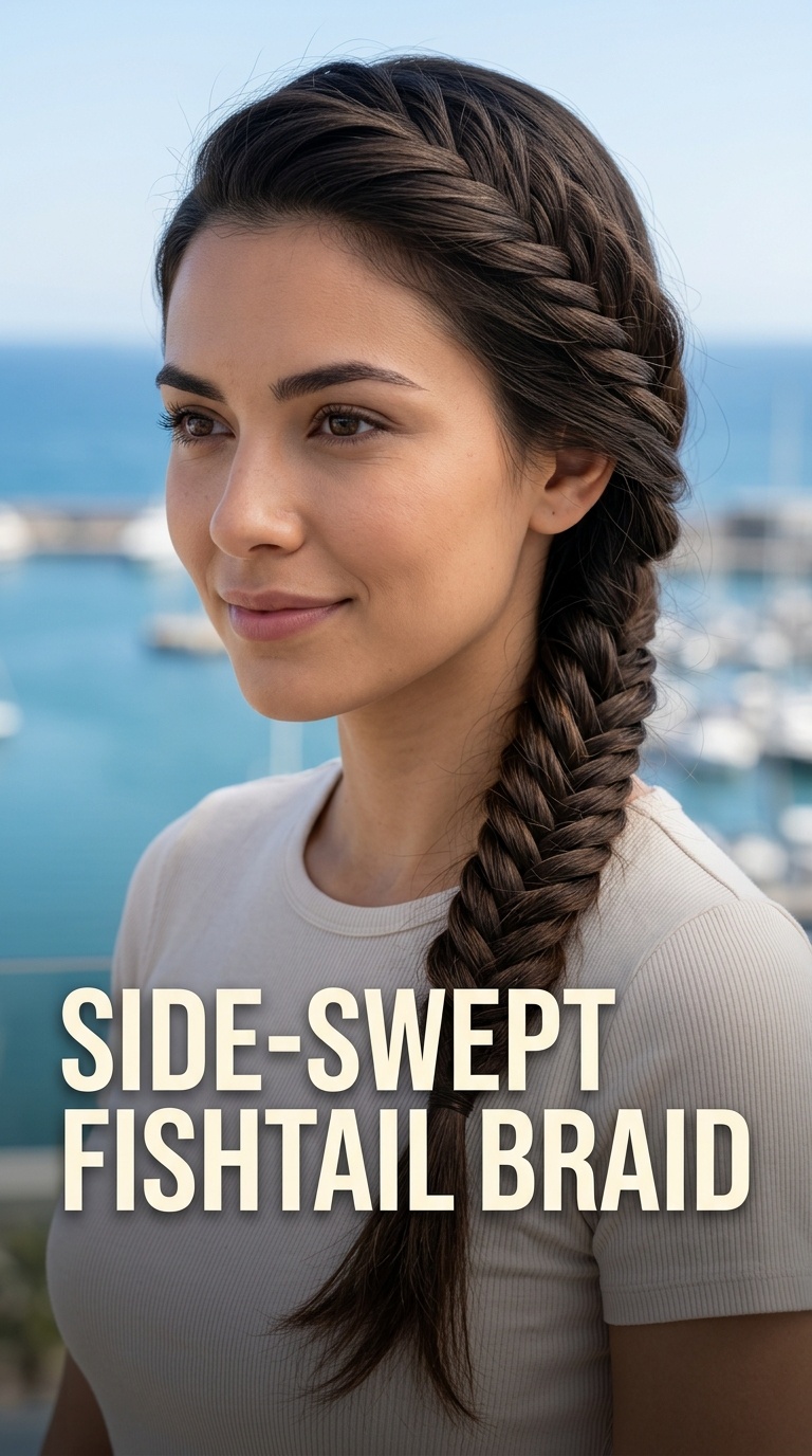 Side-Swept Fishtail Braid