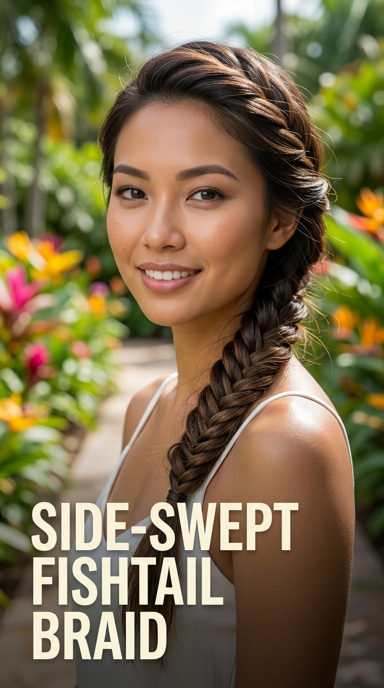 Side-Swept Fishtail Braid