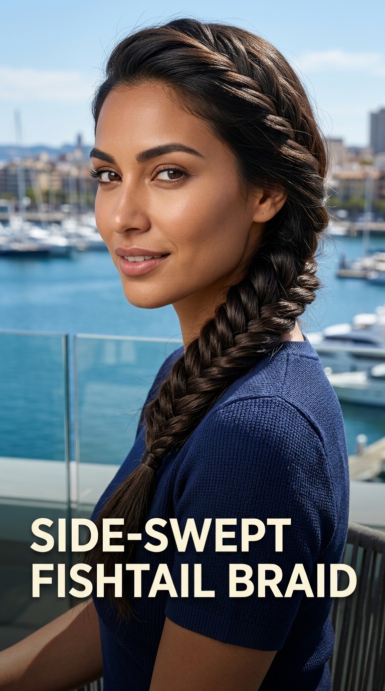 Side-Swept Fishtail Braid