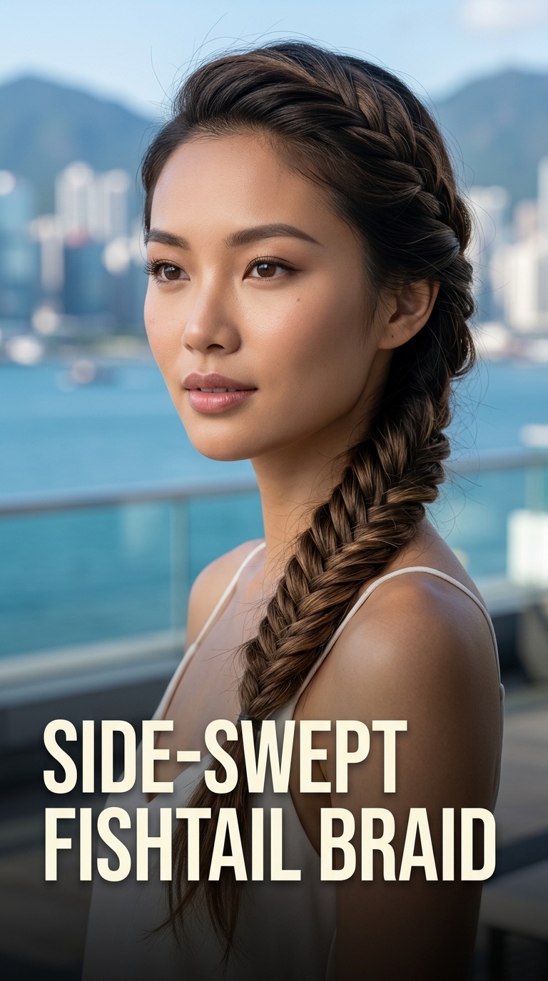 Side-Swept Fishtail Braid