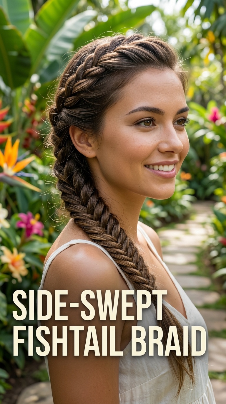 Side-Swept Fishtail Braid