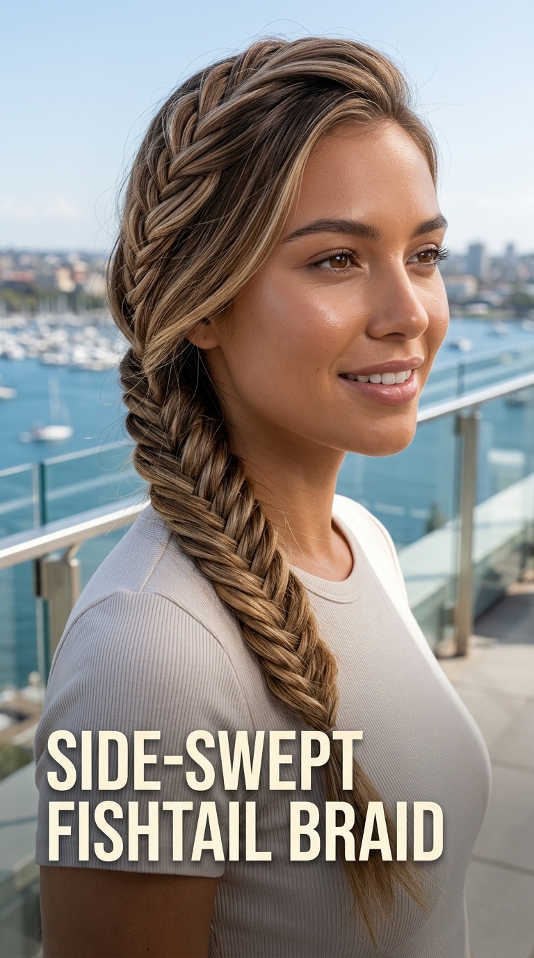 Side-Swept Fishtail Braid
