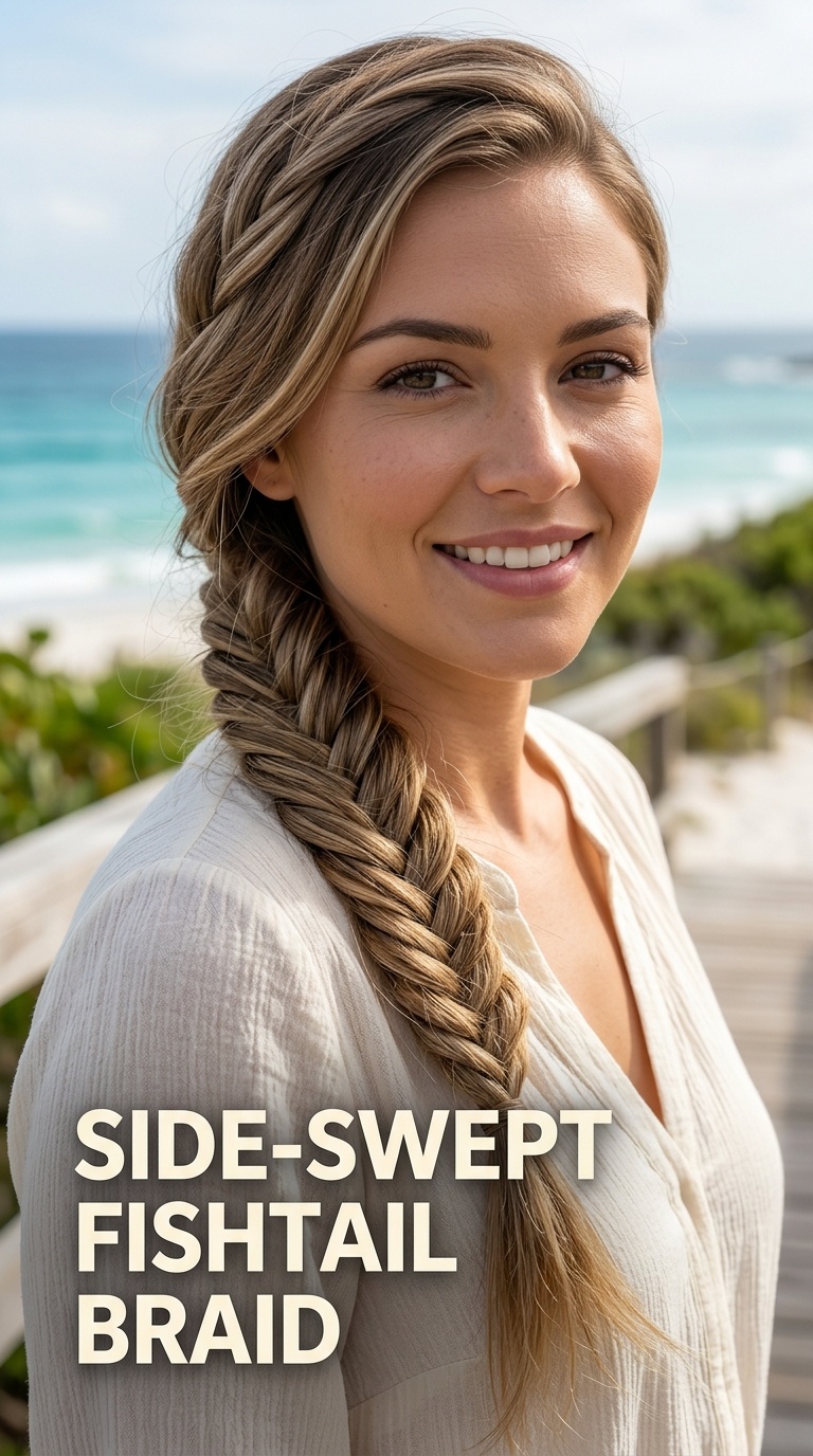 Side-Swept Fishtail Braid