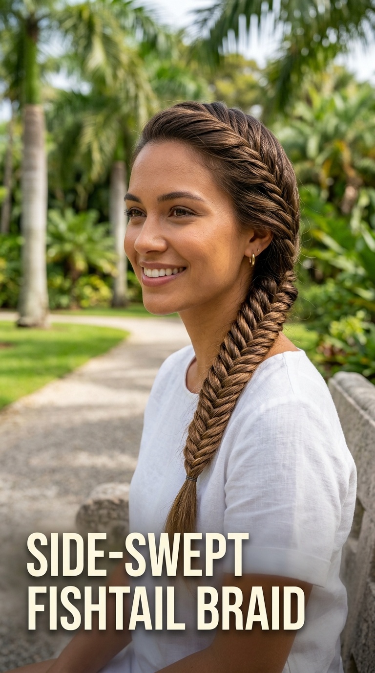 Side-Swept Fishtail Braid