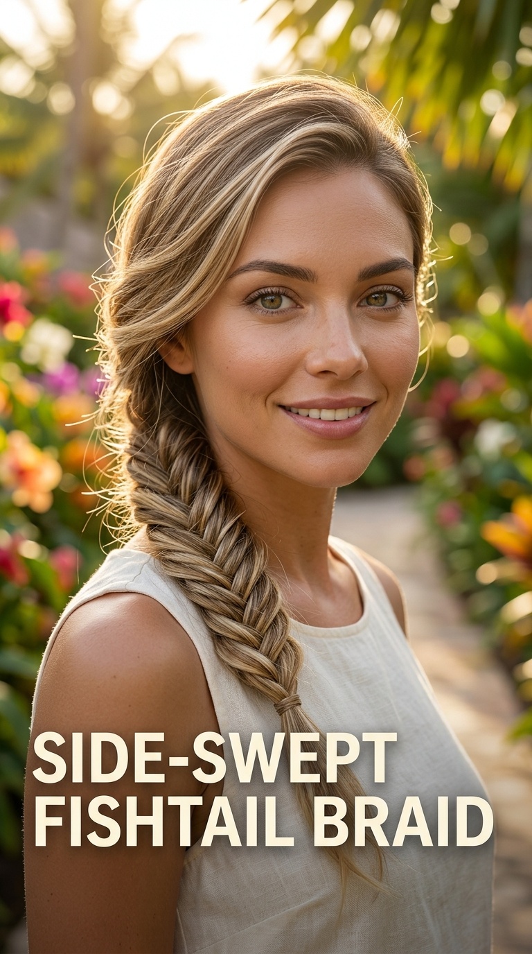 Side-Swept Fishtail Braid