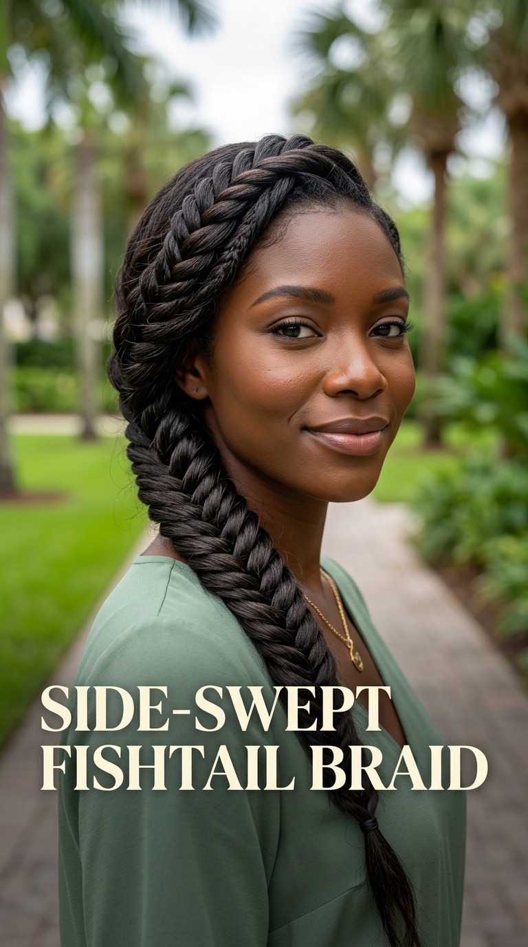 Side-Swept Fishtail Braid