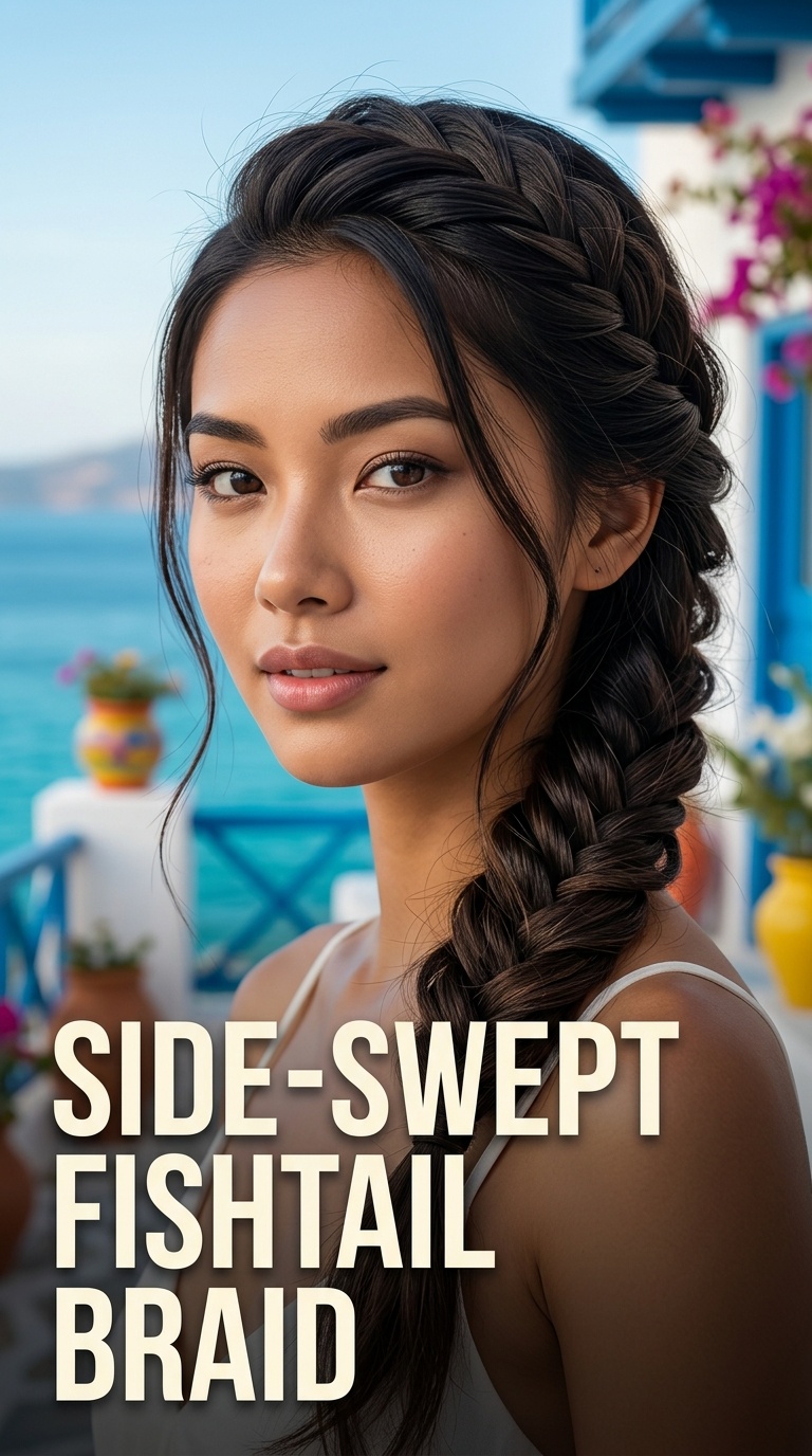 Side-Swept Fishtail Braid