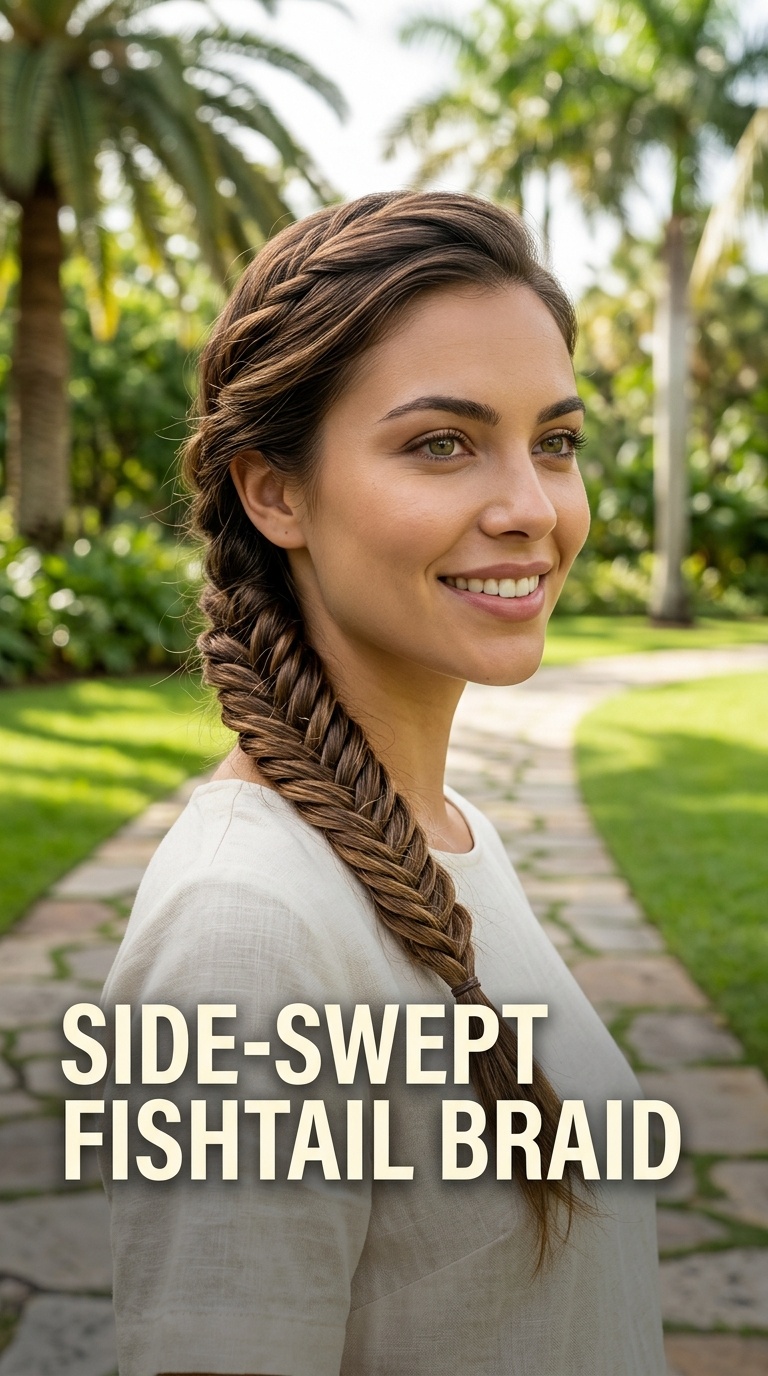 Side-Swept Fishtail Braid