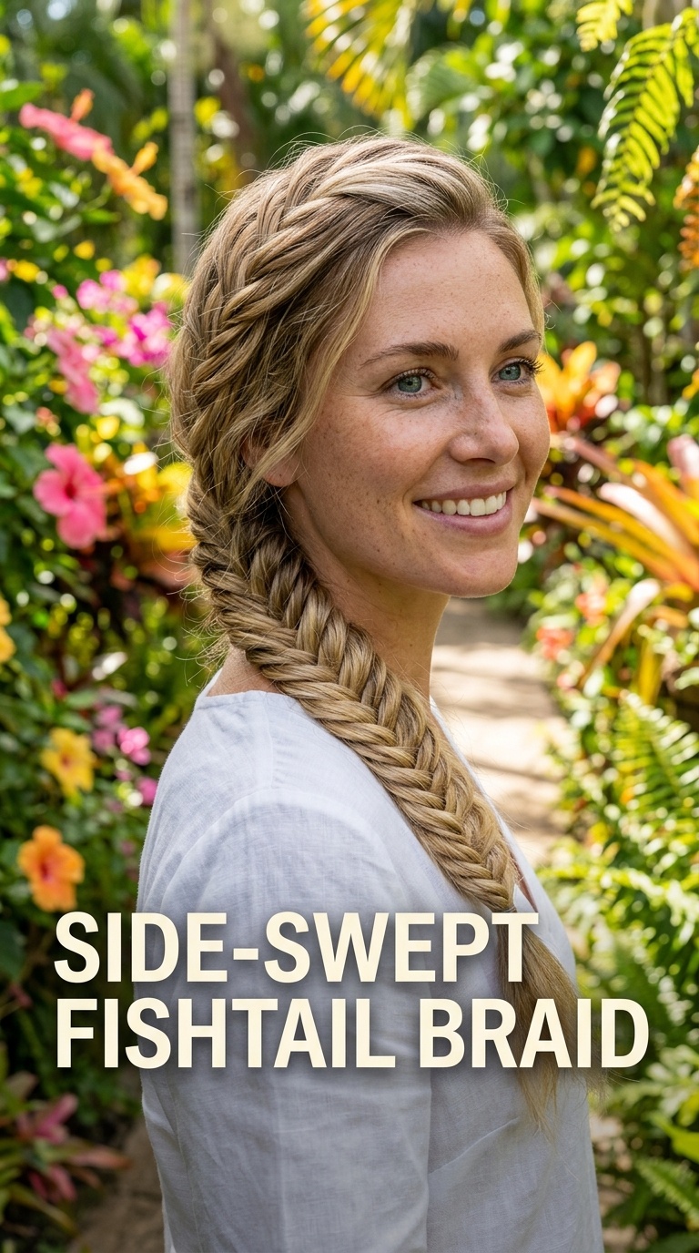 Side-Swept Fishtail Braid