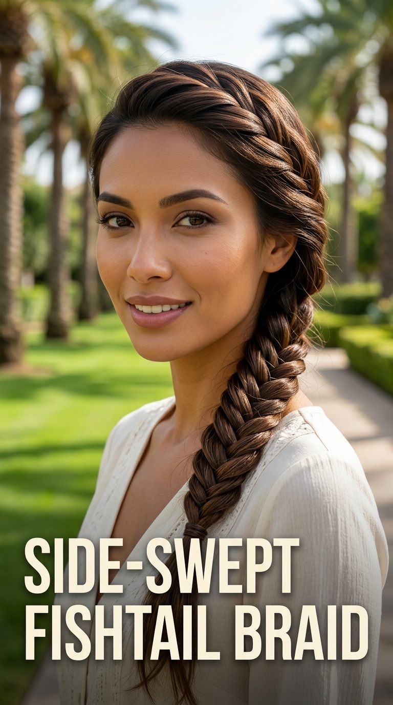 Side-Swept Fishtail Braid