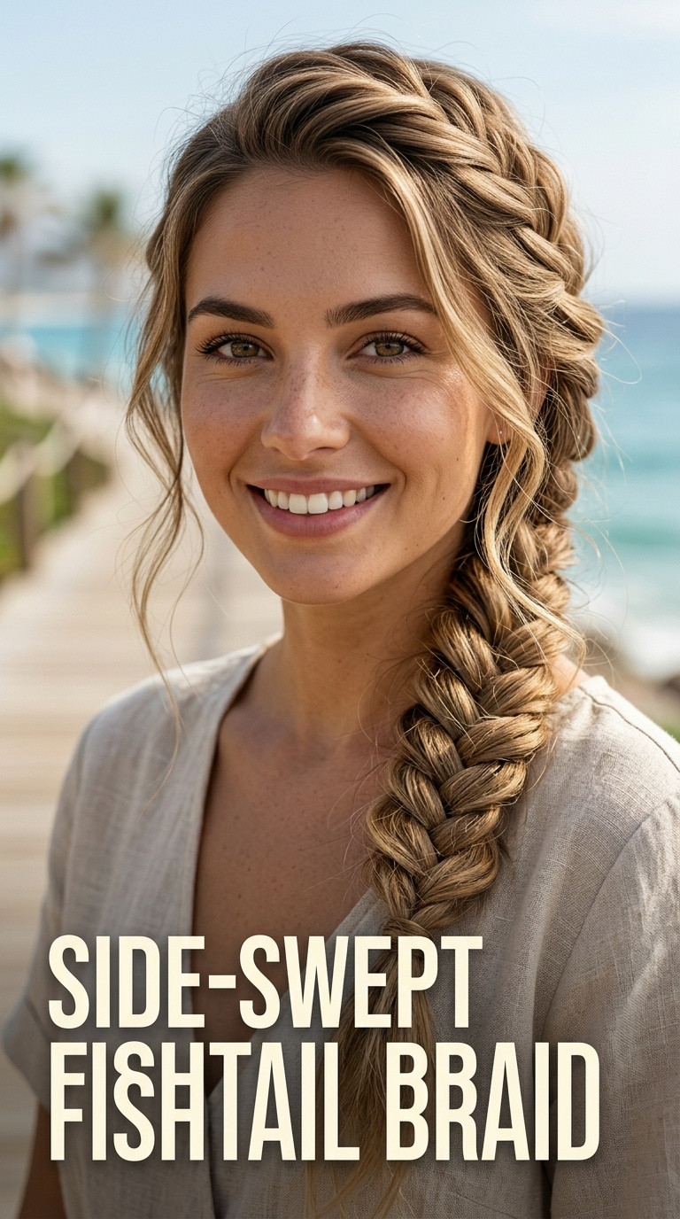 Side-Swept Fishtail Braid