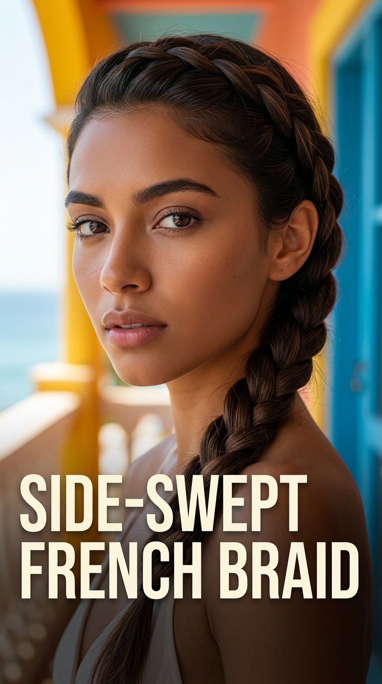 Side-Swept French Braid