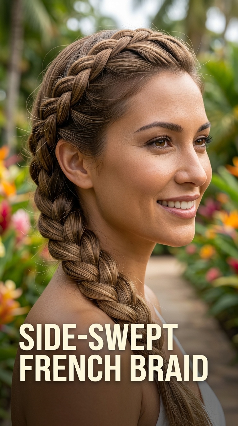 Side-Swept French Braid