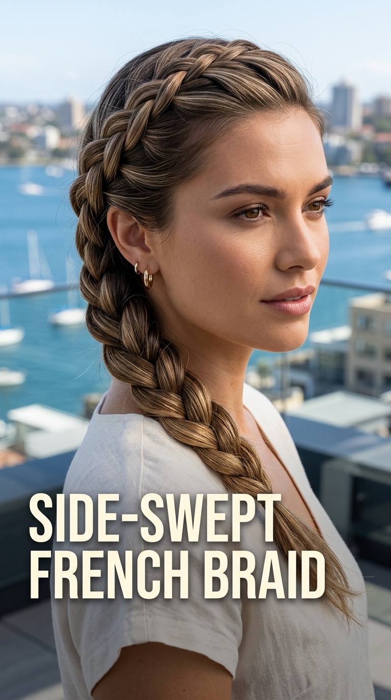 Side-Swept French Braid