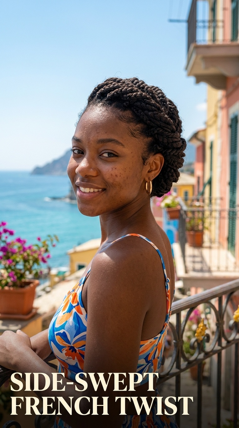 Side-Swept French Twist