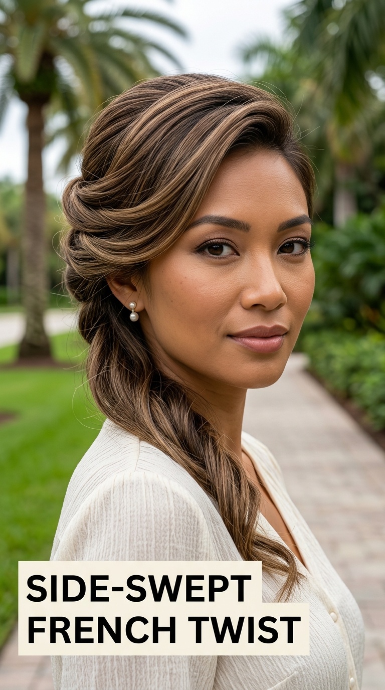 Side-Swept French Twist