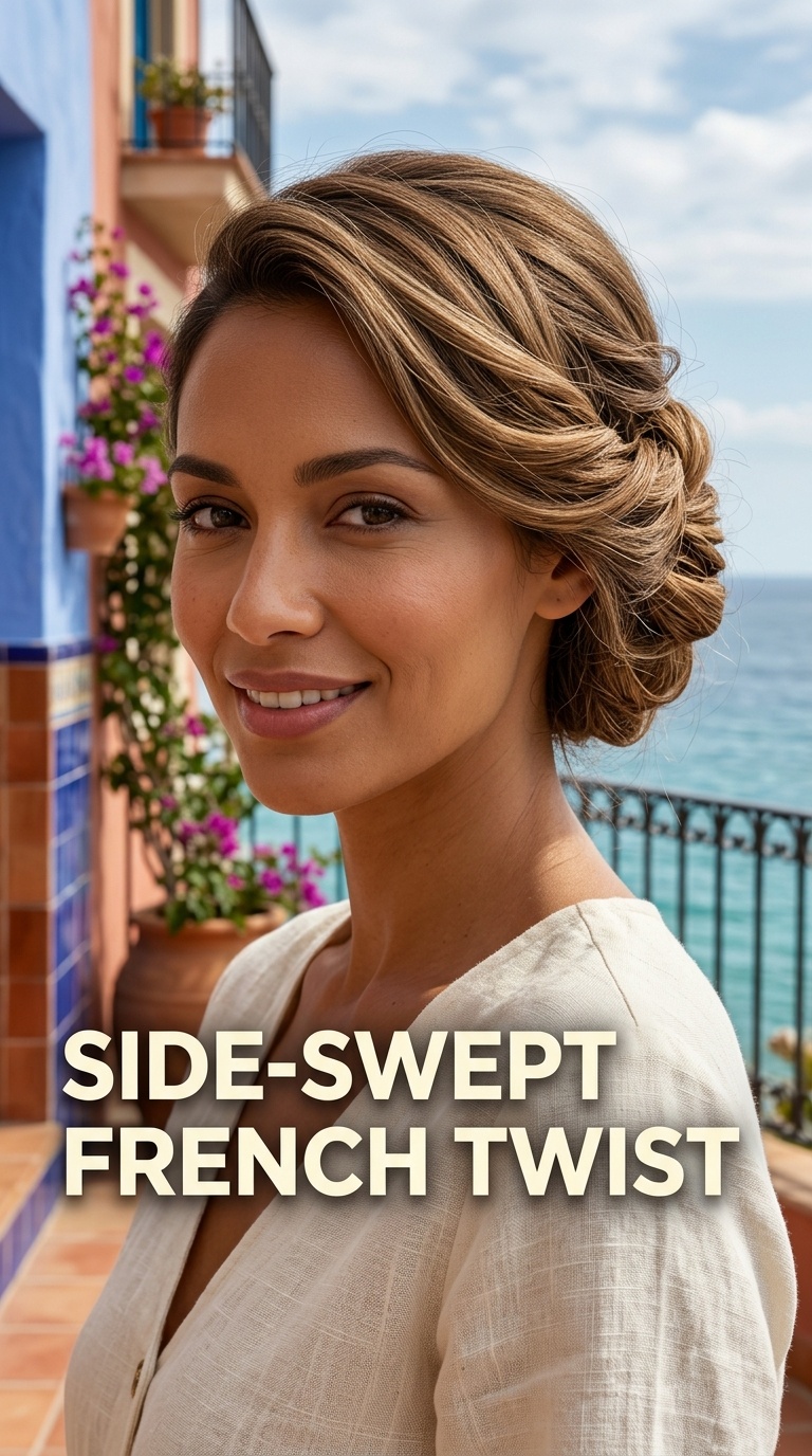 Side-Swept French Twist