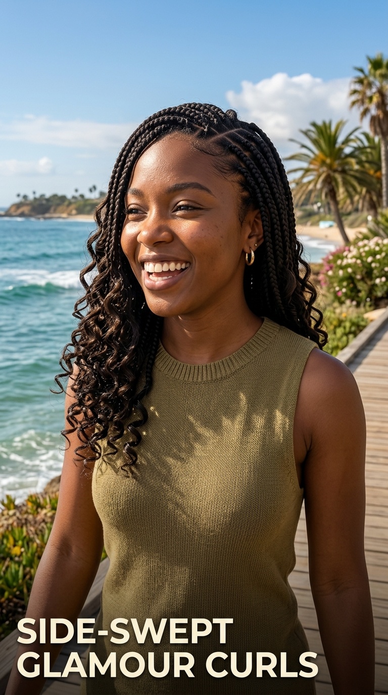 Side-Swept Glamour Curls
