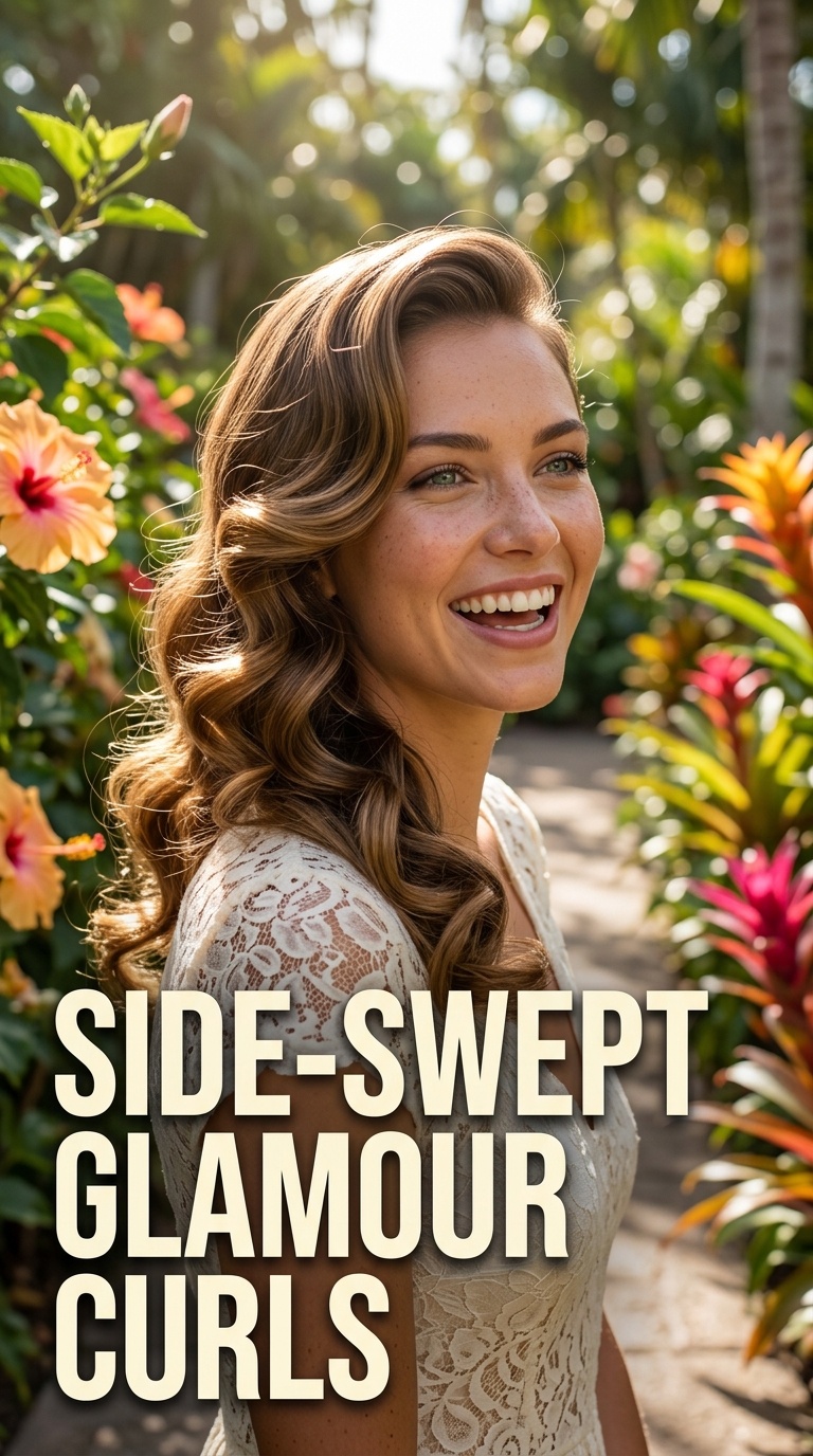 Side-Swept Glamour Curls
