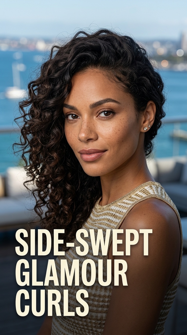 Side-Swept Glamour Curls