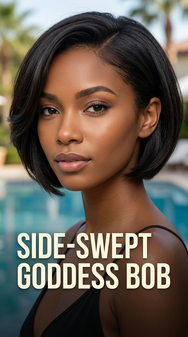 Side-Swept Goddess Bob