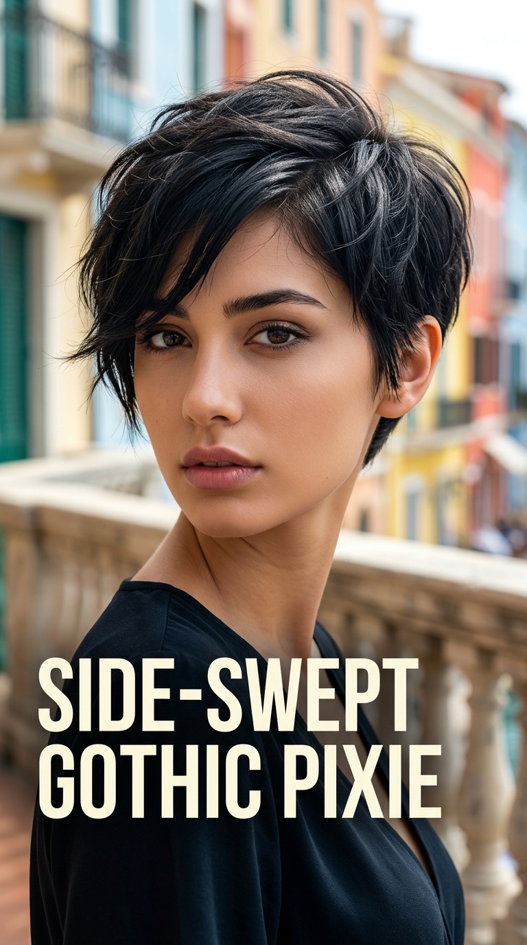 Side-Swept Gothic Pixie