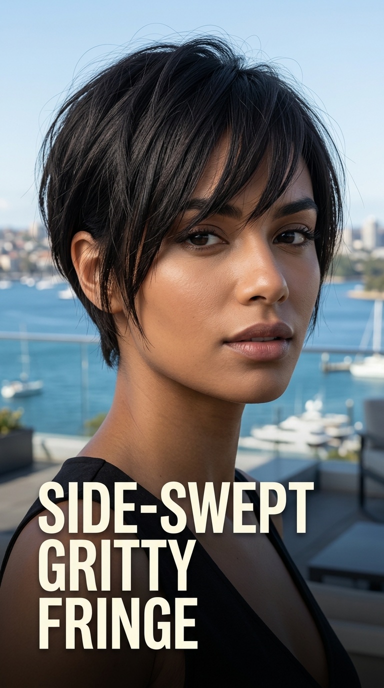 Side-Swept Gritty Fringe