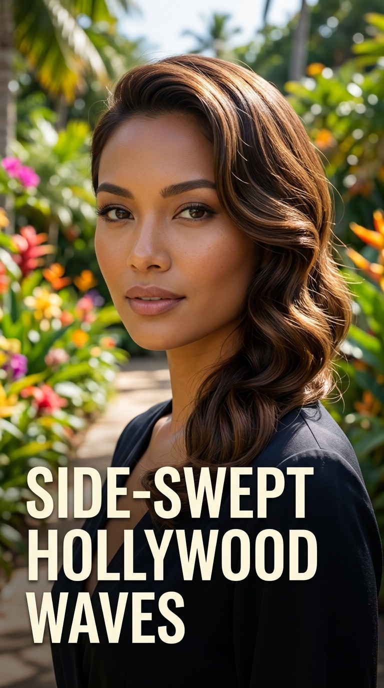 Side-Swept Hollywood Waves